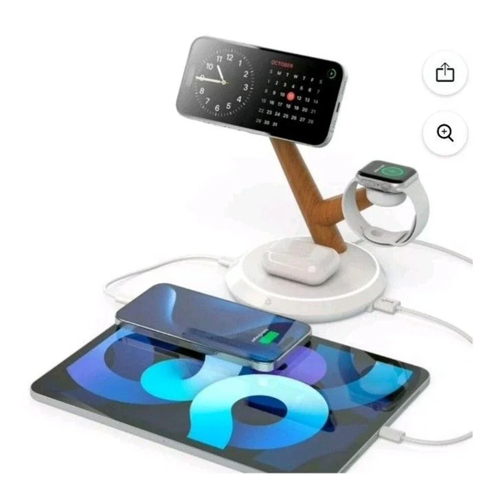 Atomi Qi2 Magnetic Wireless Charging Stand - Phone, Watch and Earbud Charging